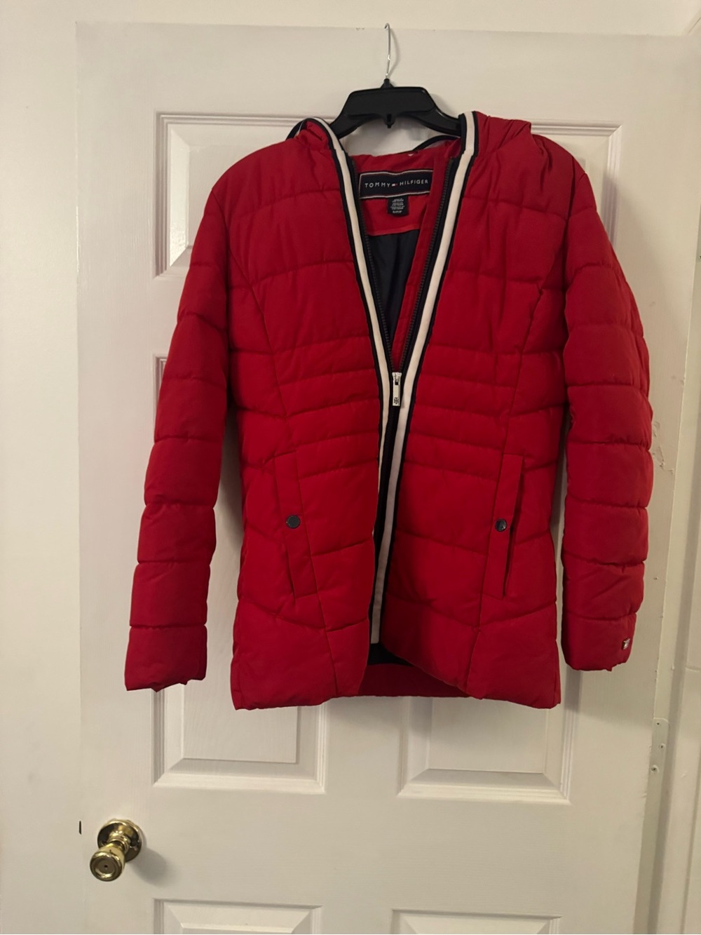 Tommy Hilfiger Kids Bright Red Quilted Puffer Coat